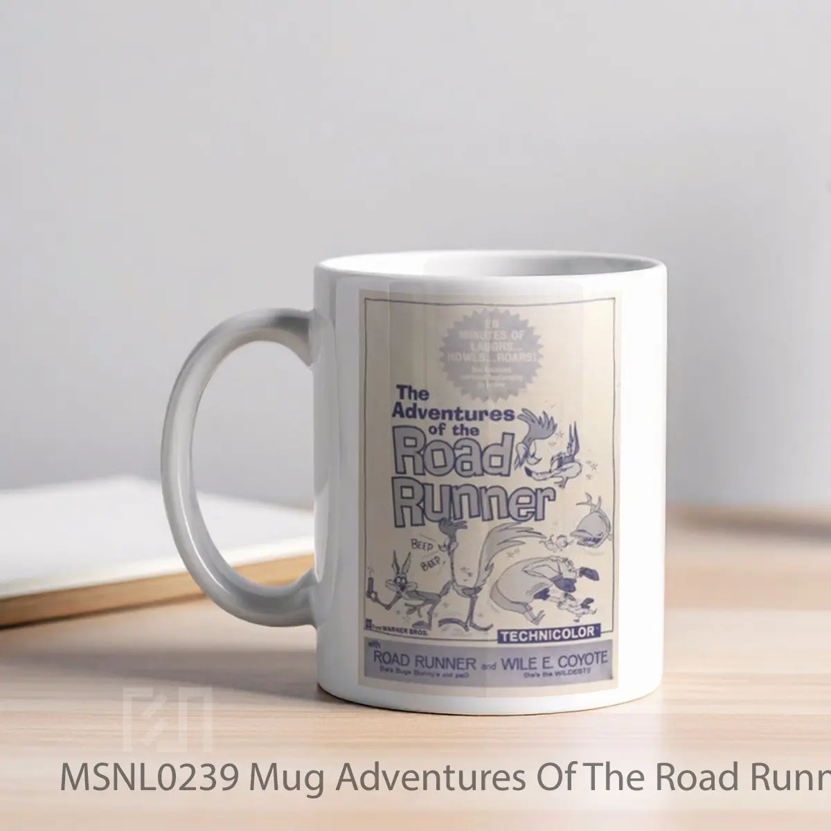 Mug Adventures Of The Road Runner Gelas Keramik Tema Film MSNL0239 - Tampak Kiri