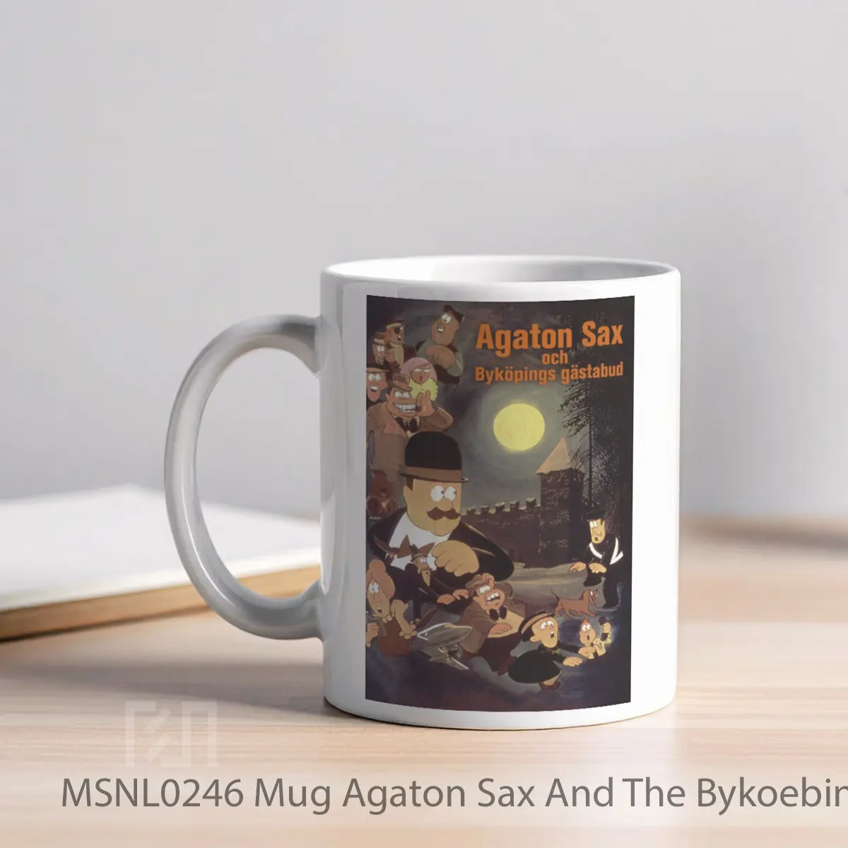Mug Agaton Sax And The Bykoebing Village Festival Gelas Keramik Tema Film MSNL0246 - Tampak Kiri