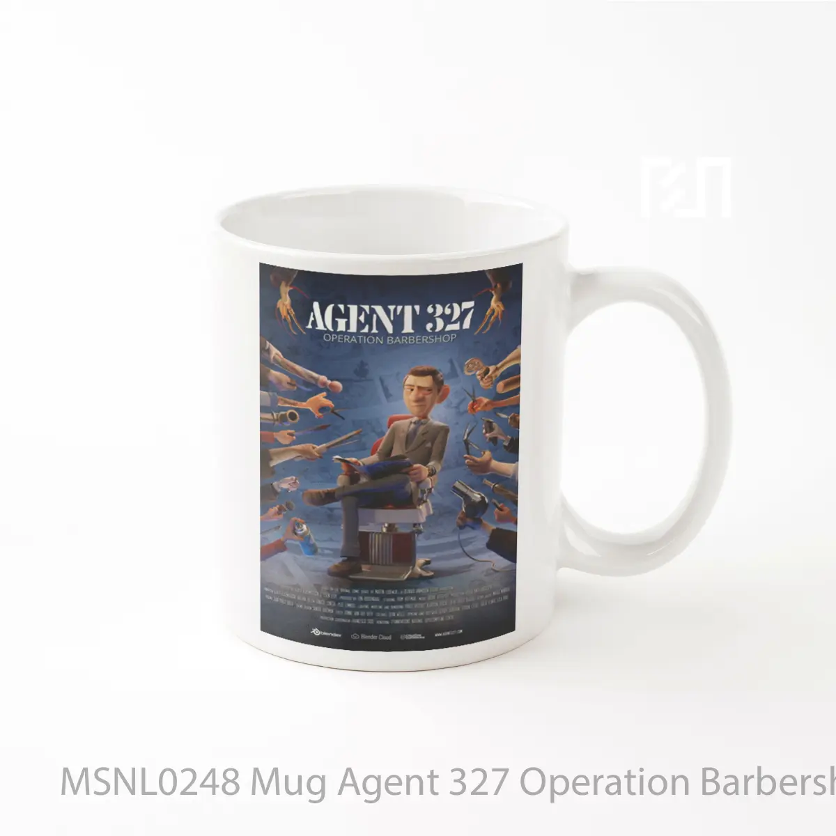 Mug Agent 327 Operation Barbershop Gelas Keramik Tema Film MSNL0248