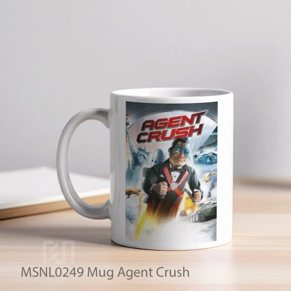 Mug Agent Crush Gelas Keramik Tema Film MSNL0249 - Tampak Kiri
