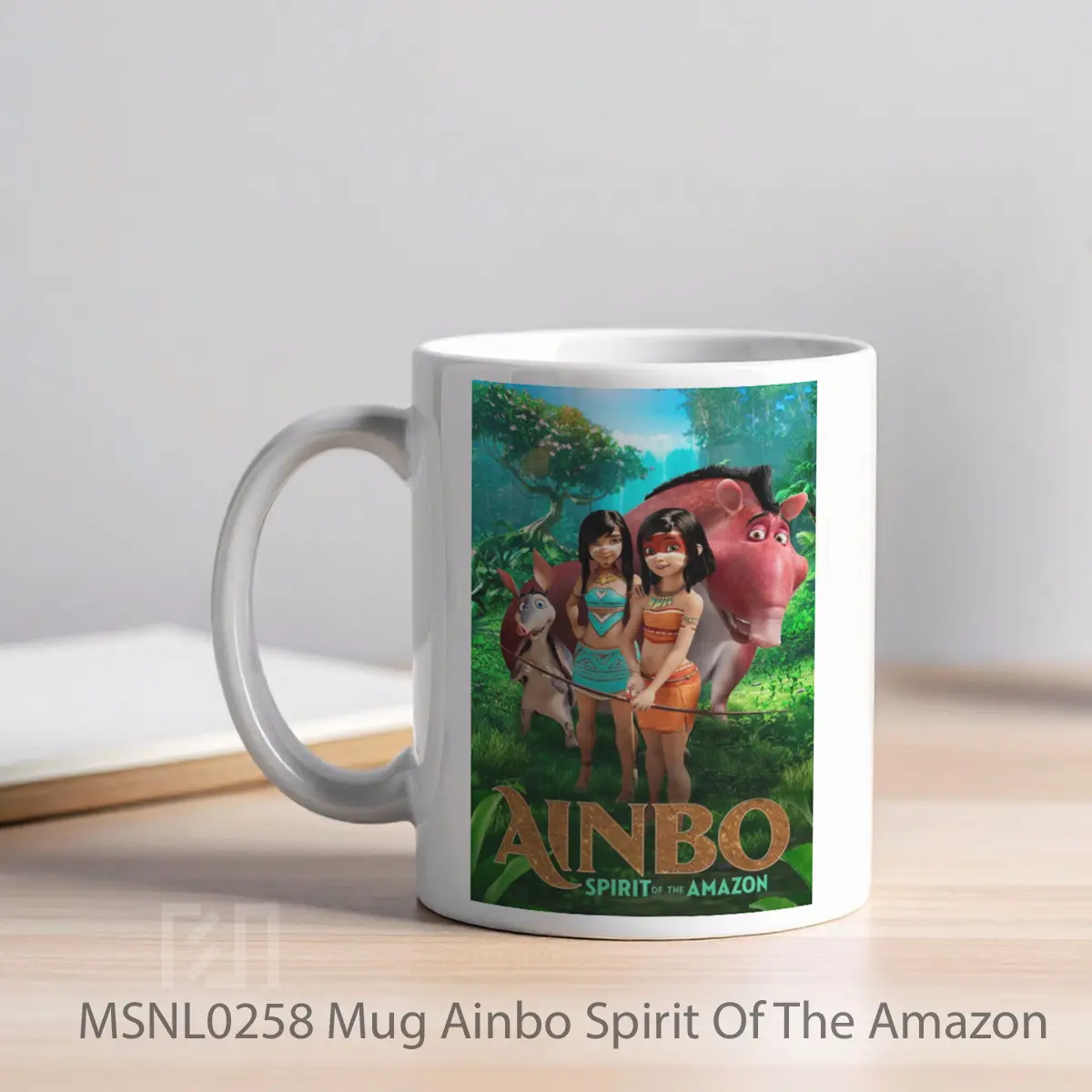 Mug Ainbo Spirit Of The Amazon Gelas Keramik Tema Film MSNL0258 - Tampak Kiri