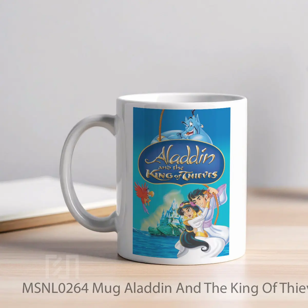 Mug Aladdin And The King Of Thieves Gelas Keramik Tema Film MSNL0264 - Tampak Kiri
