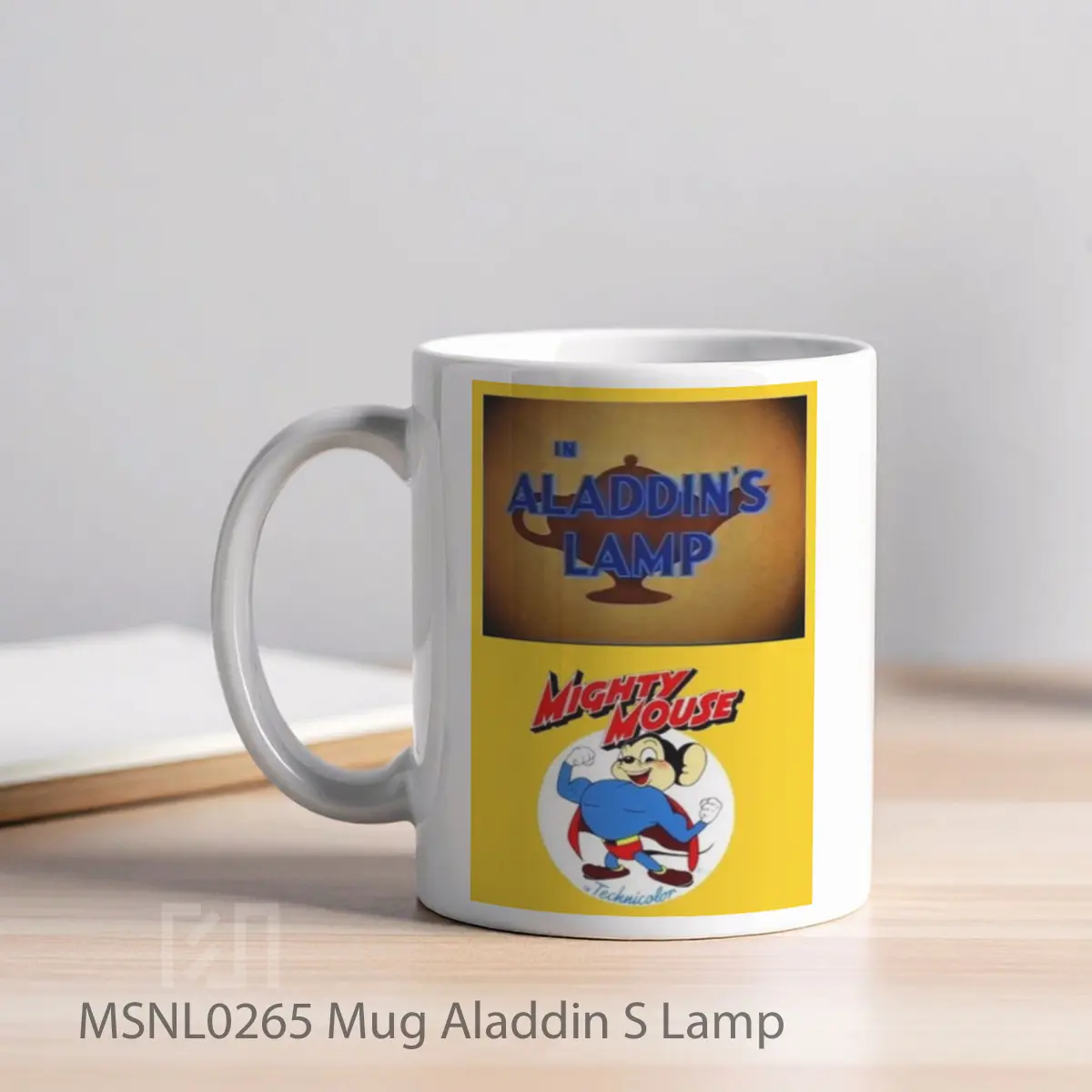 Mug Aladdin S Lamp Gelas Keramik Tema Film MSNL0265 - Tampak Kiri