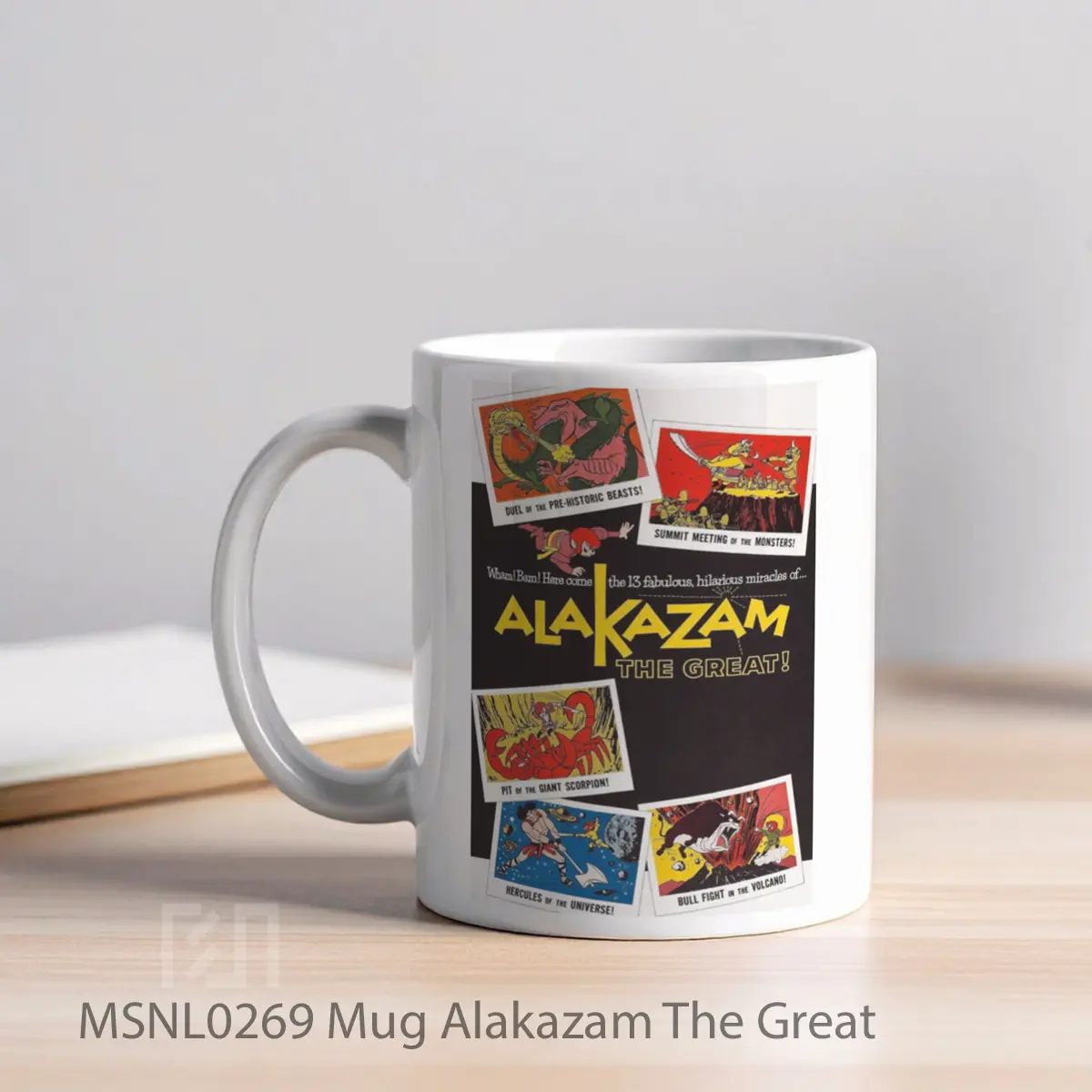 Mug Alakazam The Great Gelas Keramik Tema Film MSNL0269 - Tampak Kiri