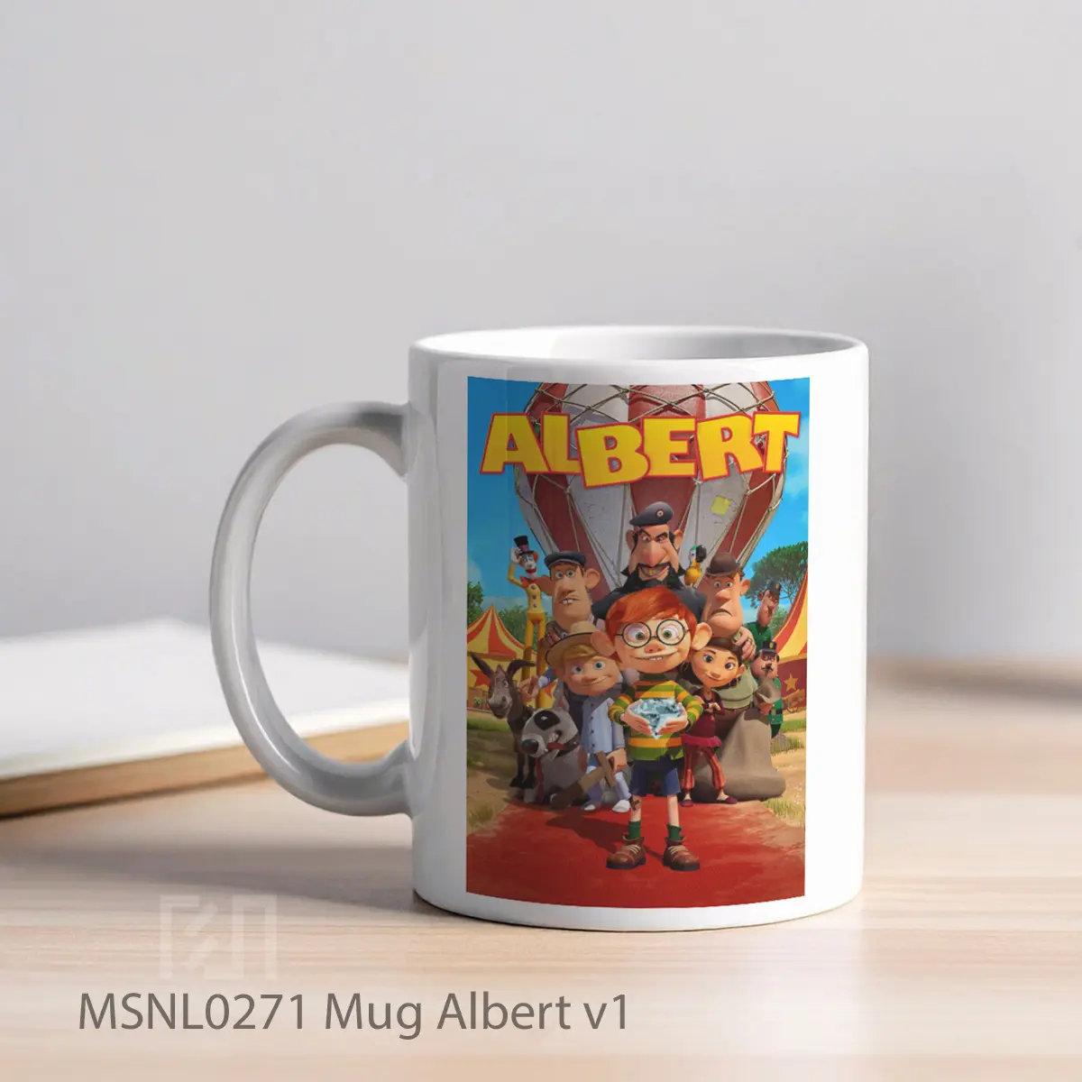 Mug Albert V1 Gelas Keramik Tema Film MSNL0271 - Tampak Kiri