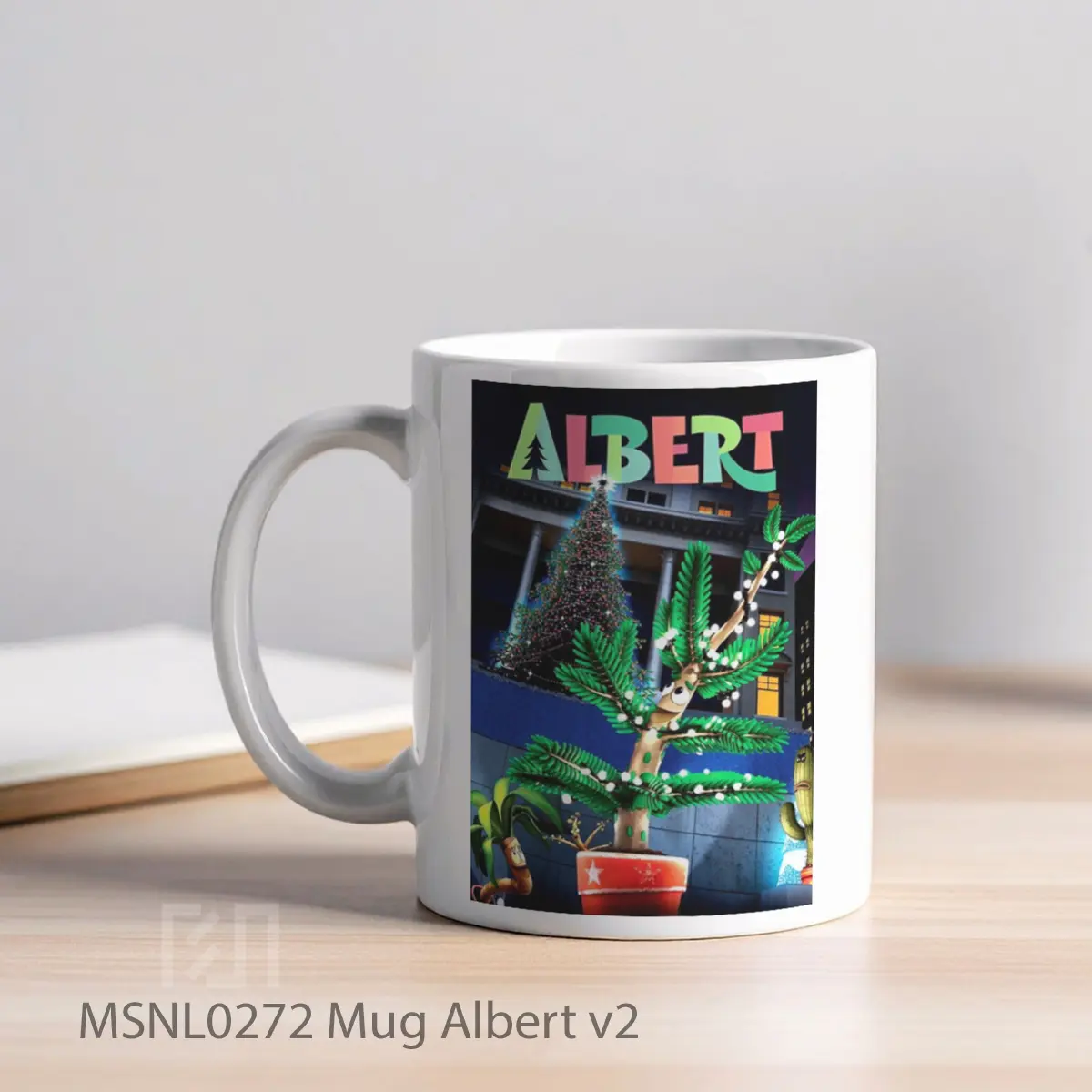 Mug Albert V2 Gelas Keramik Tema Film MSNL0272 - Tampak Kiri