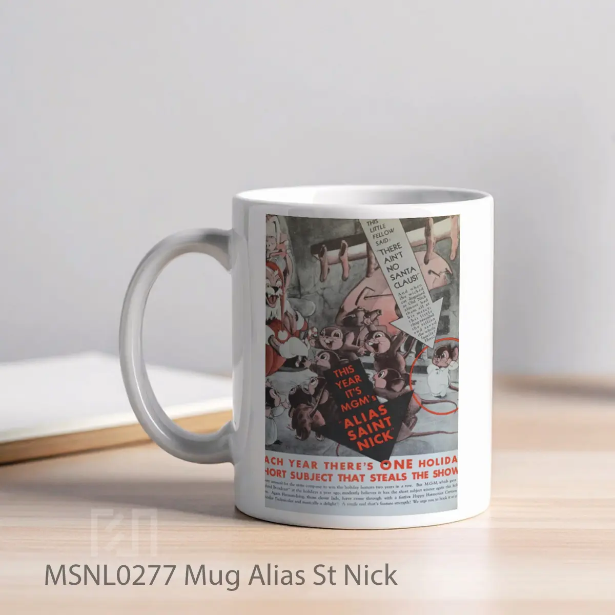Mug Alias St Nick Gelas Keramik Tema Film MSNL0277 - Tampak Kiri