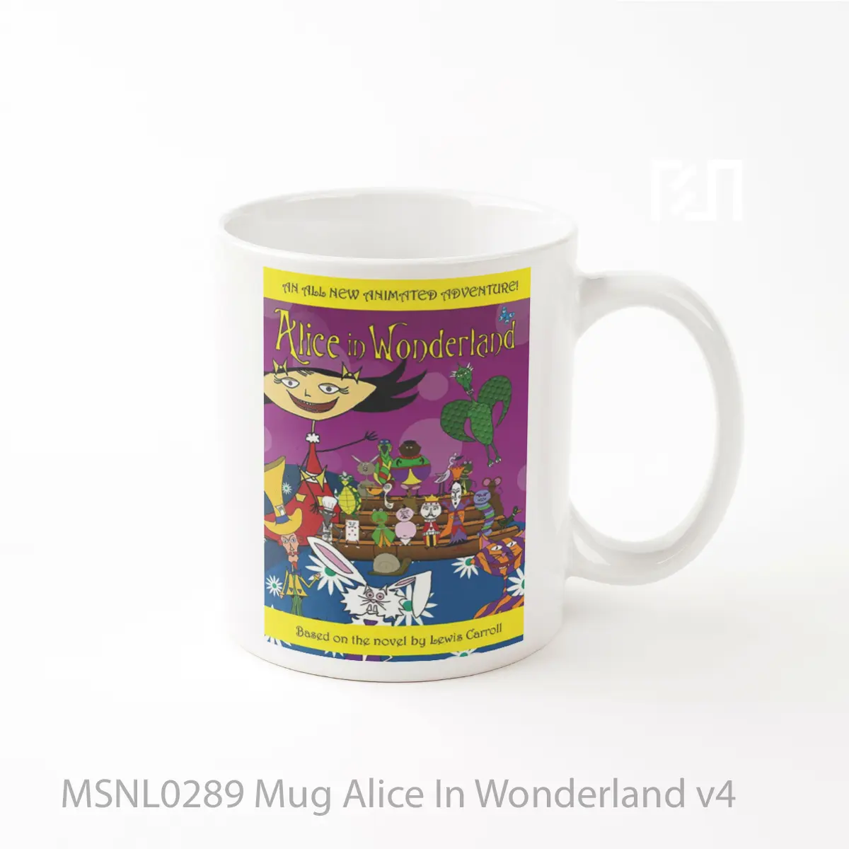 Mug Alice In Wonderland V4 Gelas Keramik Tema Film MSNL0289