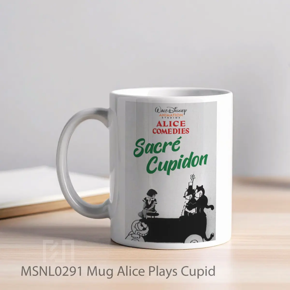 Mug Alice Plays Cupid Gelas Keramik Tema Film MSNL0291 - Tampak Kiri