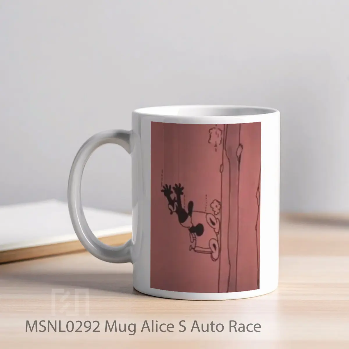 Mug Alice S Auto Race Gelas Keramik Tema Film MSNL0292 - Tampak Kiri