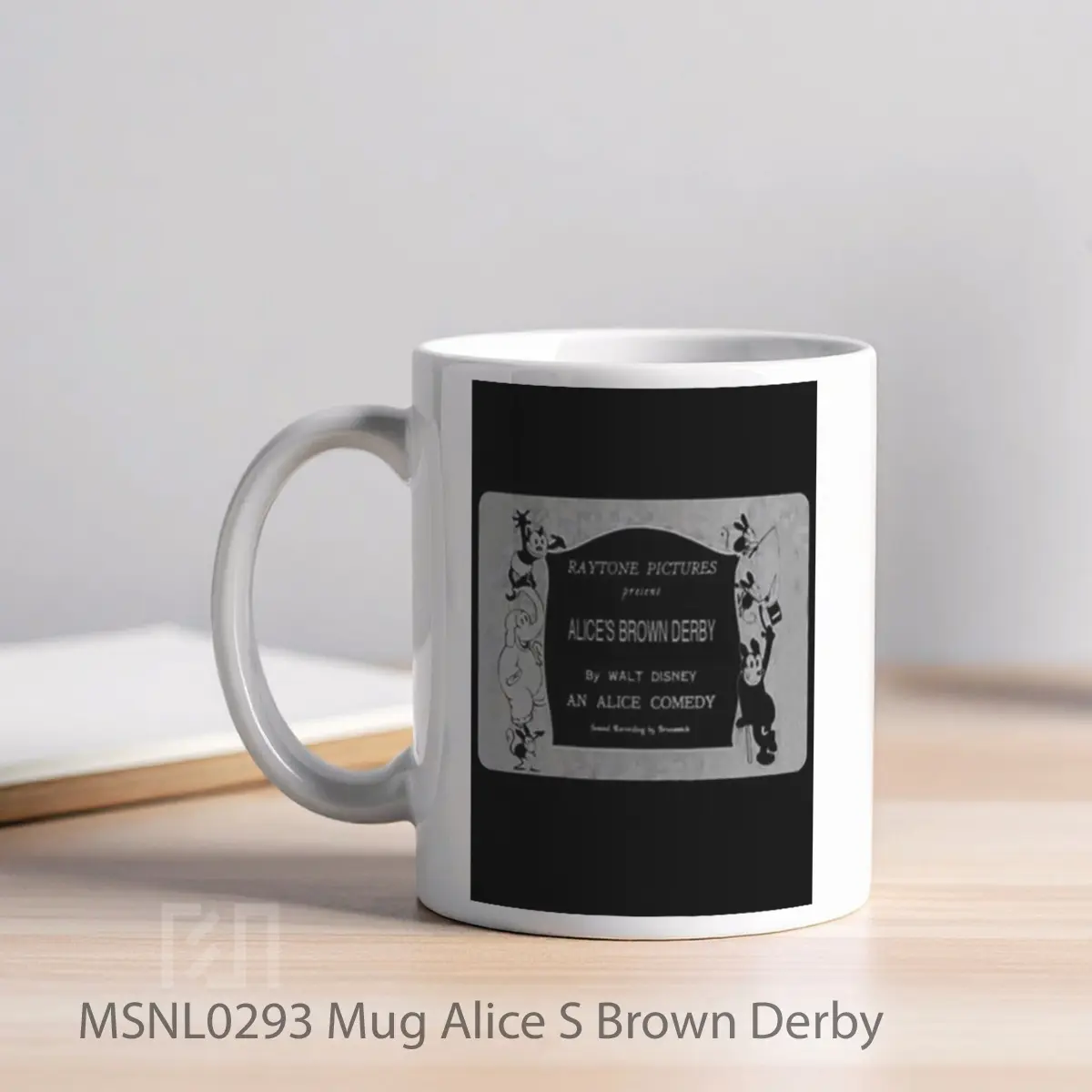 Mug Alice S Brown Derby Gelas Keramik Tema Film MSNL0293 - Tampak Kiri