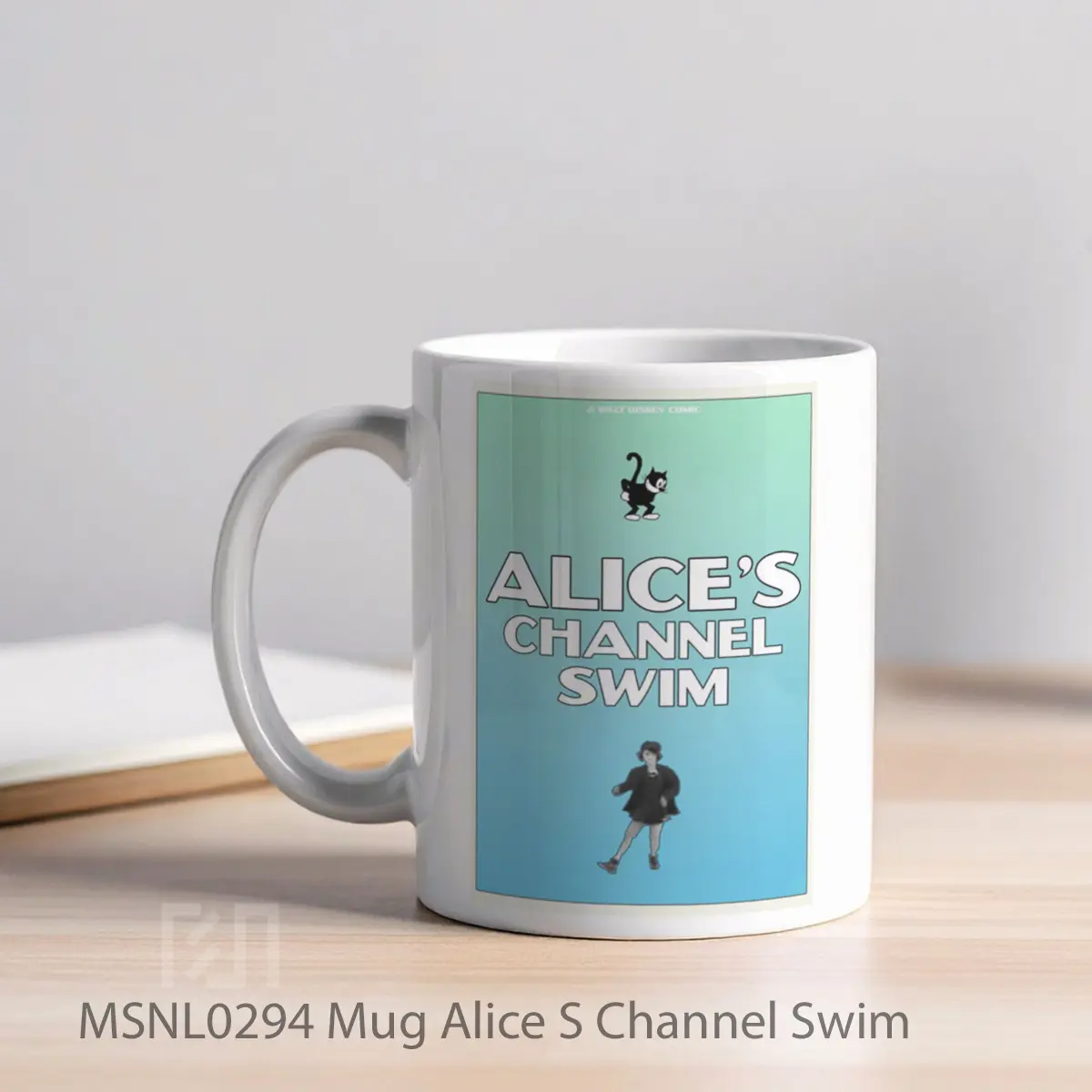 Mug Alice S Channel Swim Gelas Keramik Tema Film MSNL0294 - Tampak Kiri