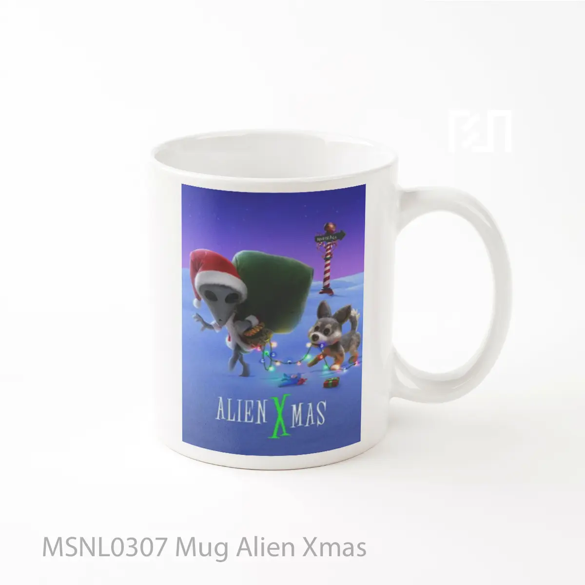 Mug Alien Xmas Gelas Keramik Tema Film MSNL0307
