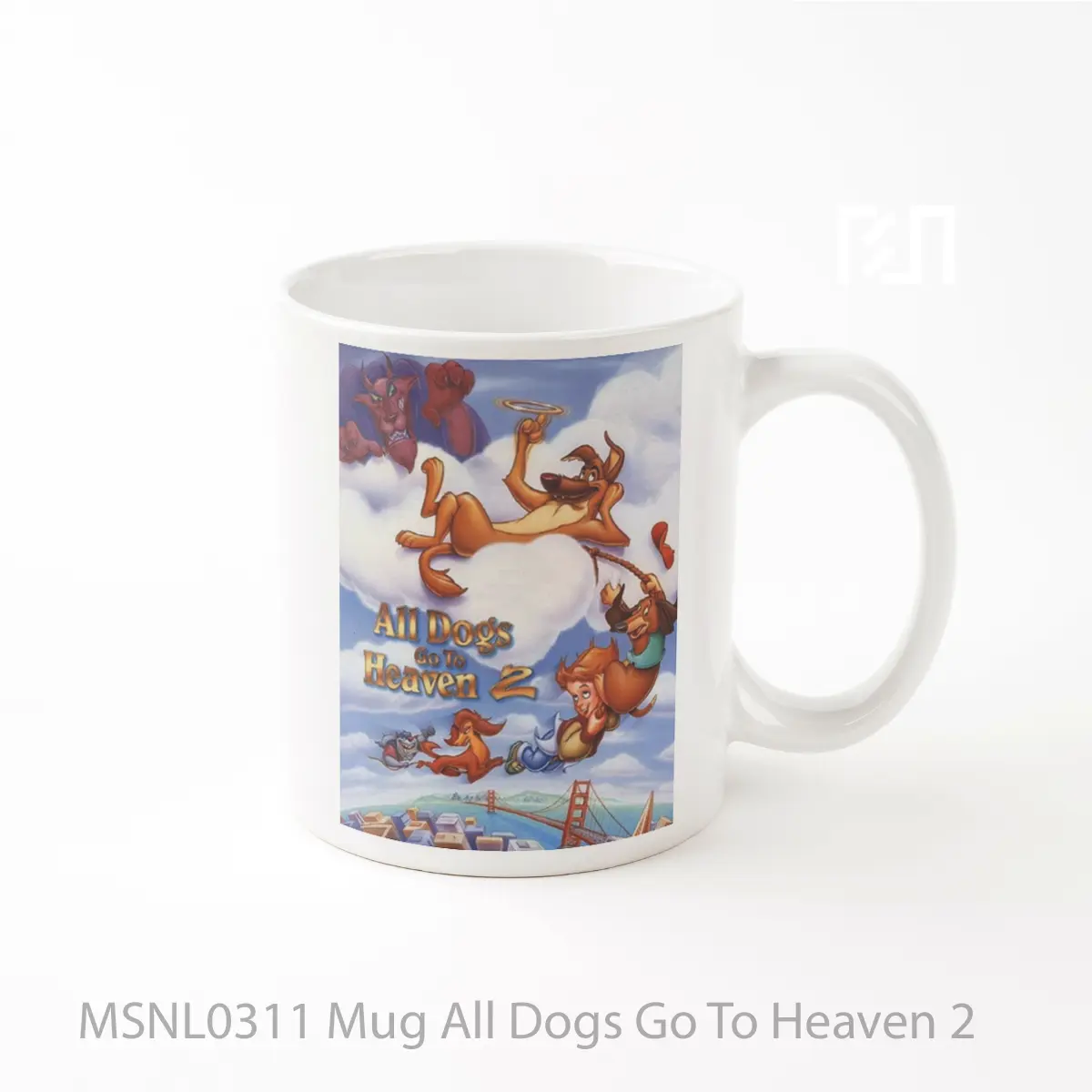 Mug All Dogs Go To Heaven 2 Gelas Keramik Tema Film MSNL0311