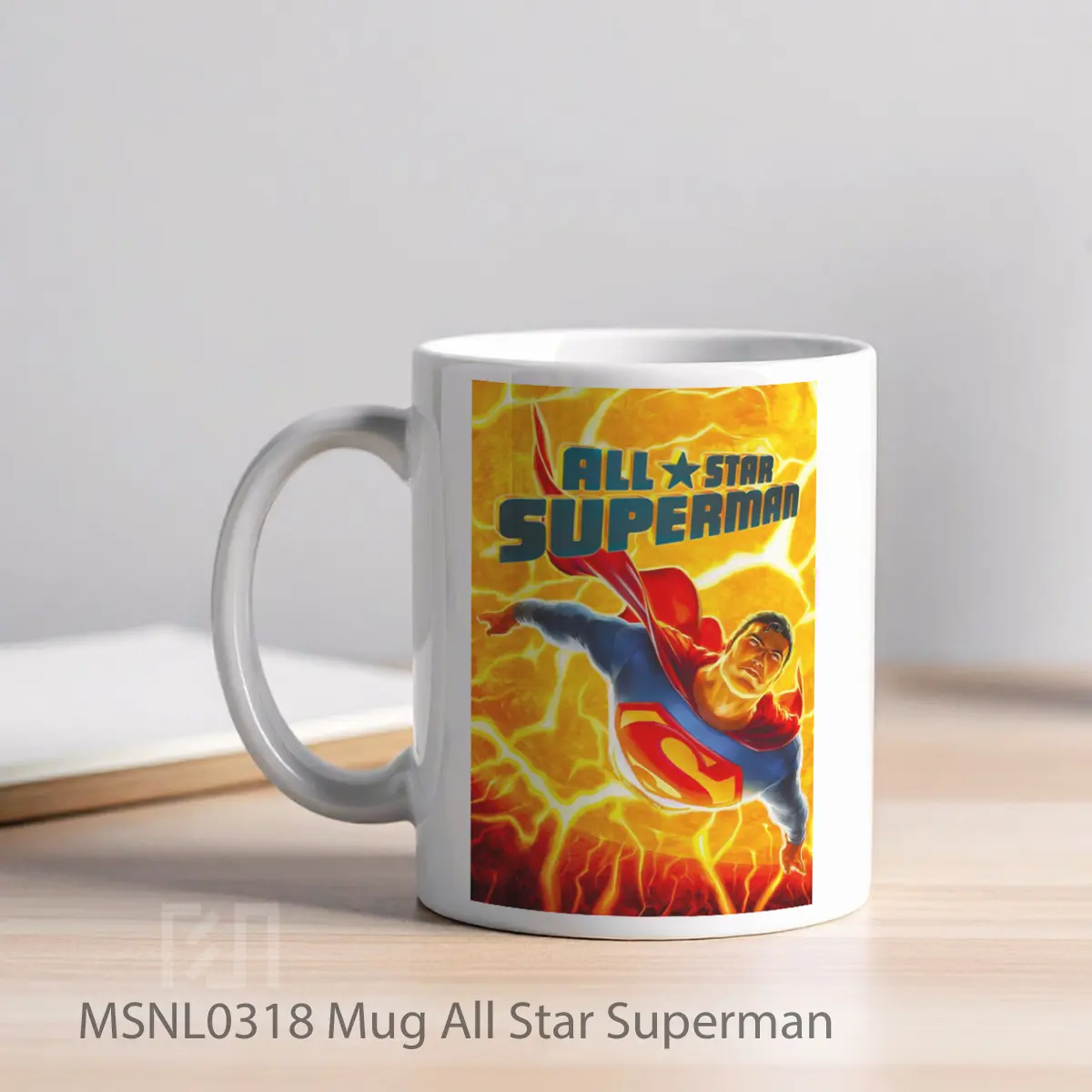 Mug All Star Superman Gelas Keramik Tema Film MSNL0318 - Tampak Kiri