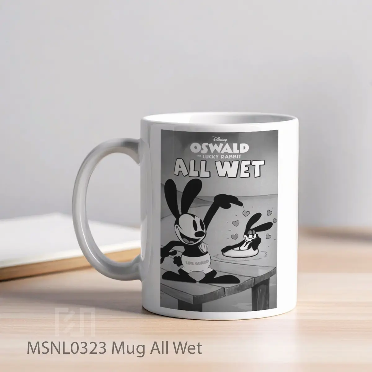 Mug All Wet Gelas Keramik Tema Film MSNL0323 - Tampak Kiri
