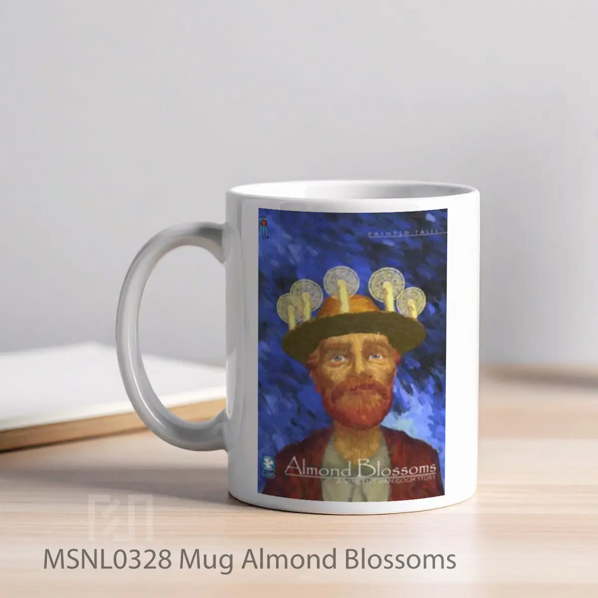 Mug Almond Blossoms Gelas Keramik Tema Film MSNL0328 - Tampak Kiri