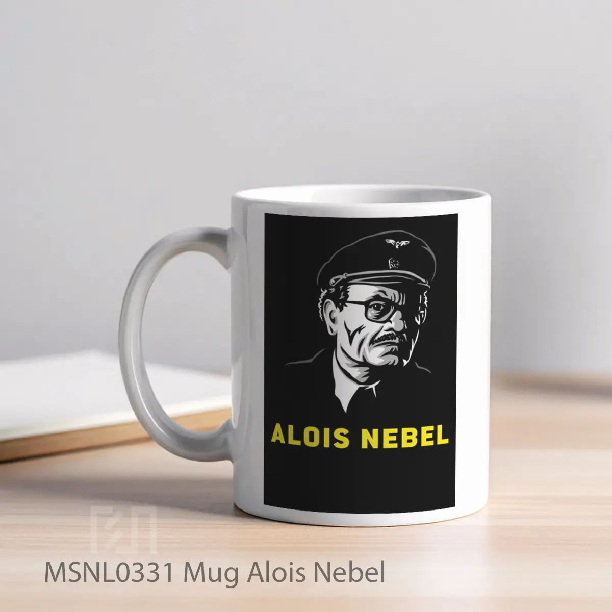 Mug Alois Nebel Gelas Keramik Tema Film MSNL0331 - Tampak Kiri
