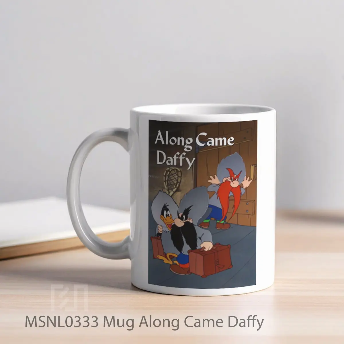 Mug Along Came Daffy Gelas Keramik Tema Film MSNL0333 - Tampak Kiri