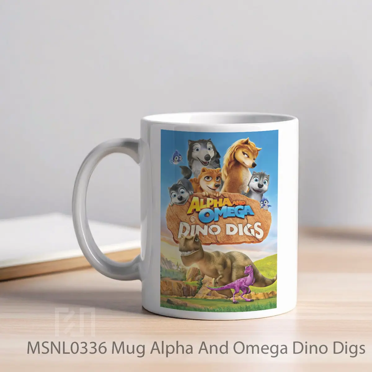 Mug Alpha And Omega Dino Digs Gelas Keramik Tema Film MSNL0336 - Tampak Kiri
