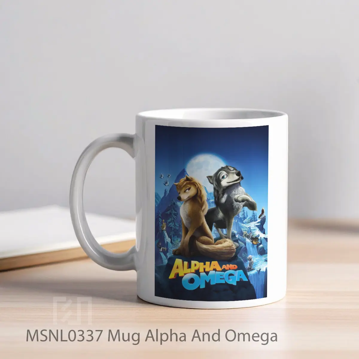 Mug Alpha And Omega Gelas Keramik Tema Film MSNL0337 - Tampak Kiri