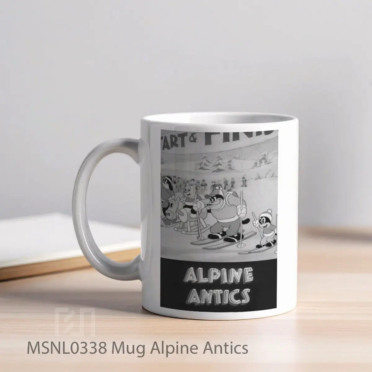 Mug Alpine Antics Gelas Keramik Tema Film MSNL0338 - Tampak Kiri