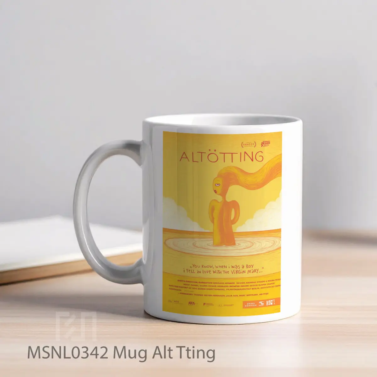 Mug Alt Tting Gelas Keramik Tema Film MSNL0342 - Tampak Kiri