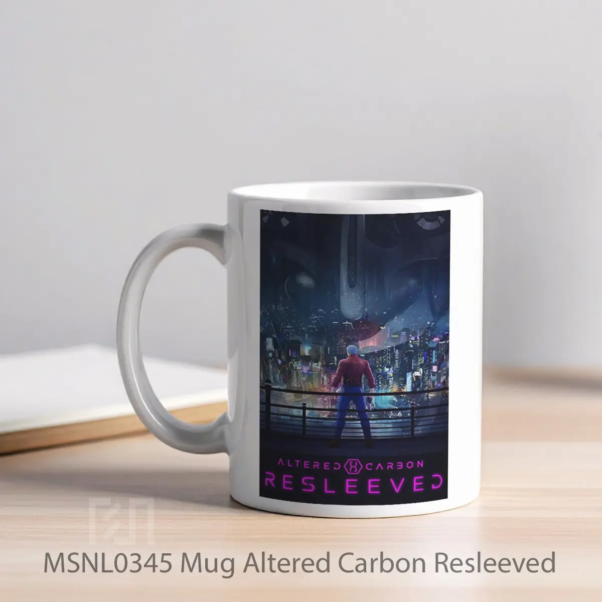 Mug Altered Carbon Resleeved Gelas Keramik Tema Film MSNL0345 - Tampak Kiri