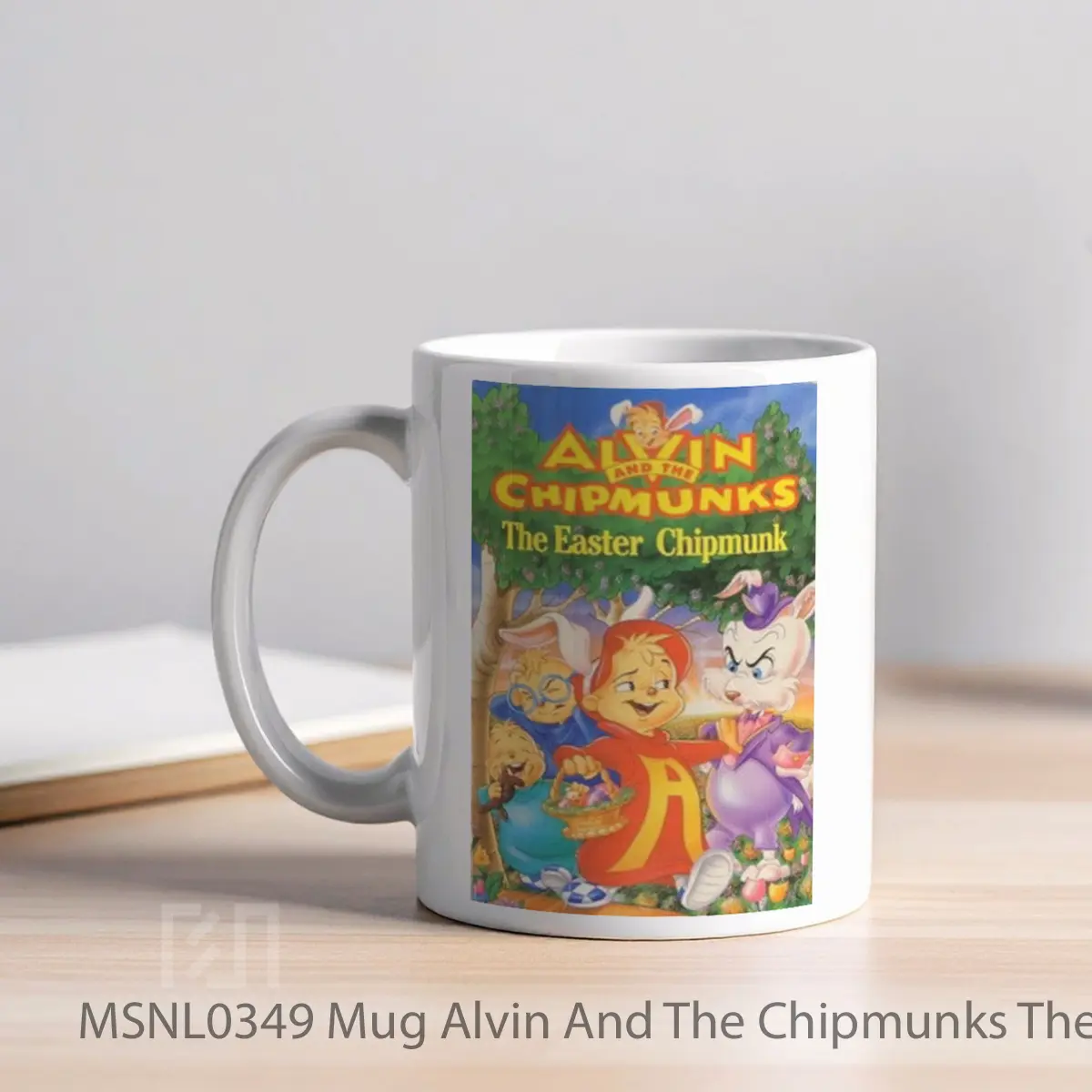 Mug Alvin And The Chipmunks The Easter Chipmunk Gelas Keramik Tema Film MSNL0349 - Tampak Kiri