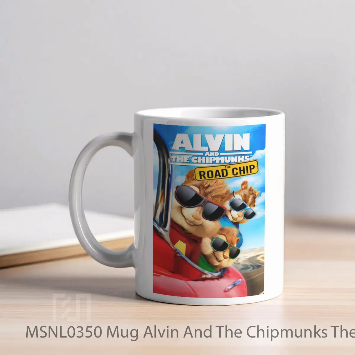 Mug Alvin And The Chipmunks The Road Chip Gelas Keramik Tema Film MSNL0350 - Tampak Kiri