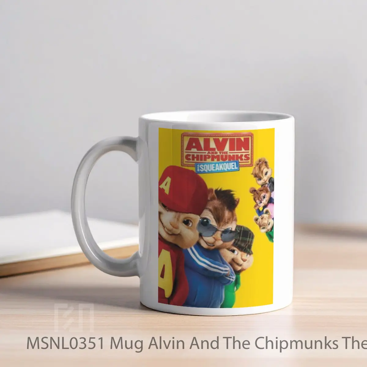 Mug Alvin And The Chipmunks The Squeakquel Gelas Keramik Tema Film MSNL0351 - Tampak Kiri