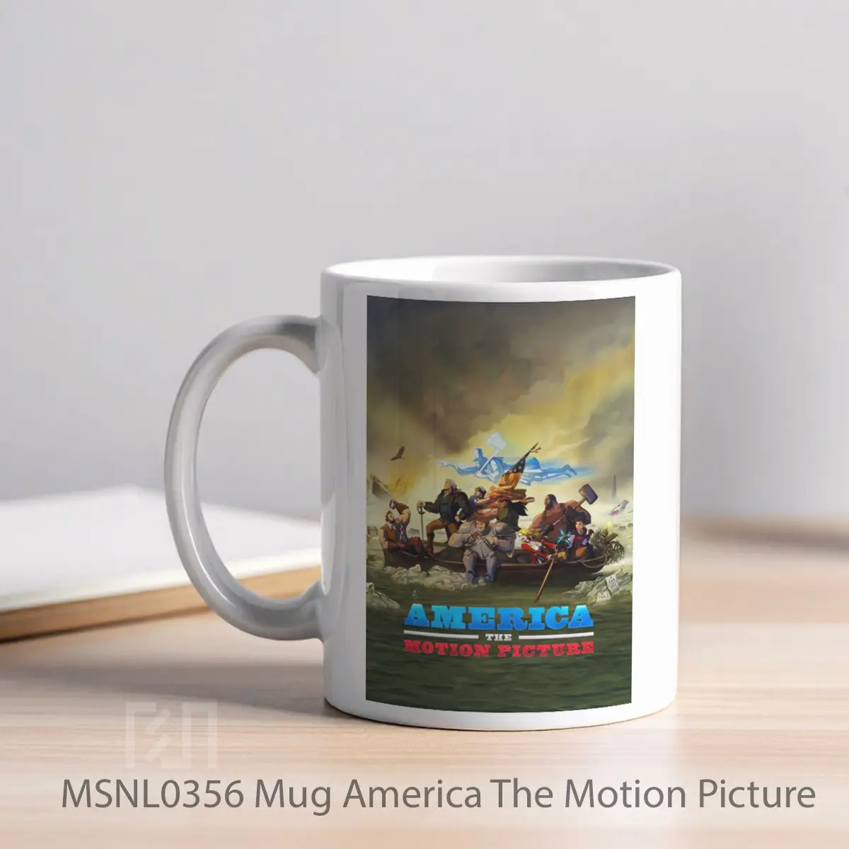 Mug America The Motion Picture Gelas Keramik Tema Film MSNL0356 - Tampak Kiri