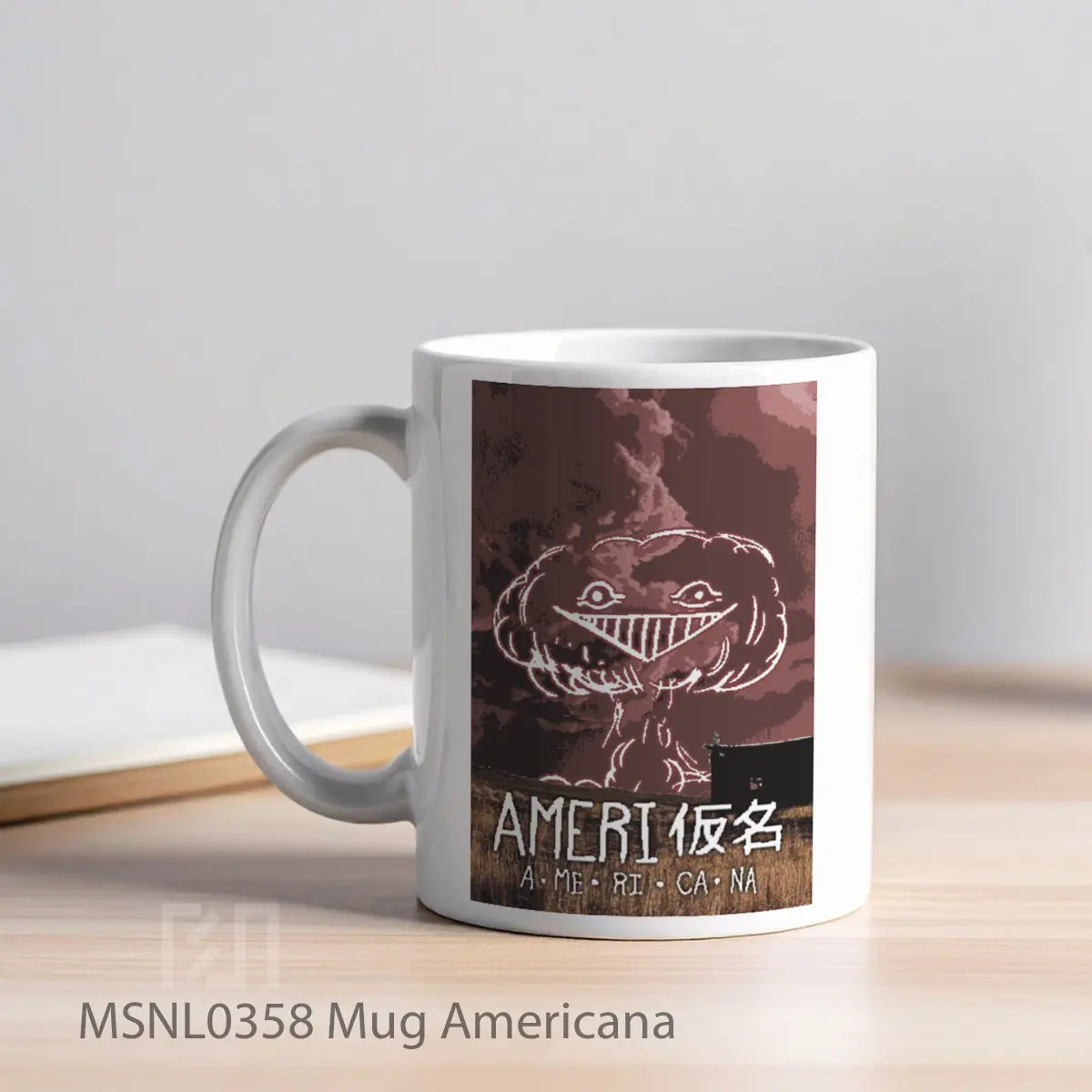 Mug Americana Gelas Keramik Tema Film MSNL0358 - Tampak Kiri