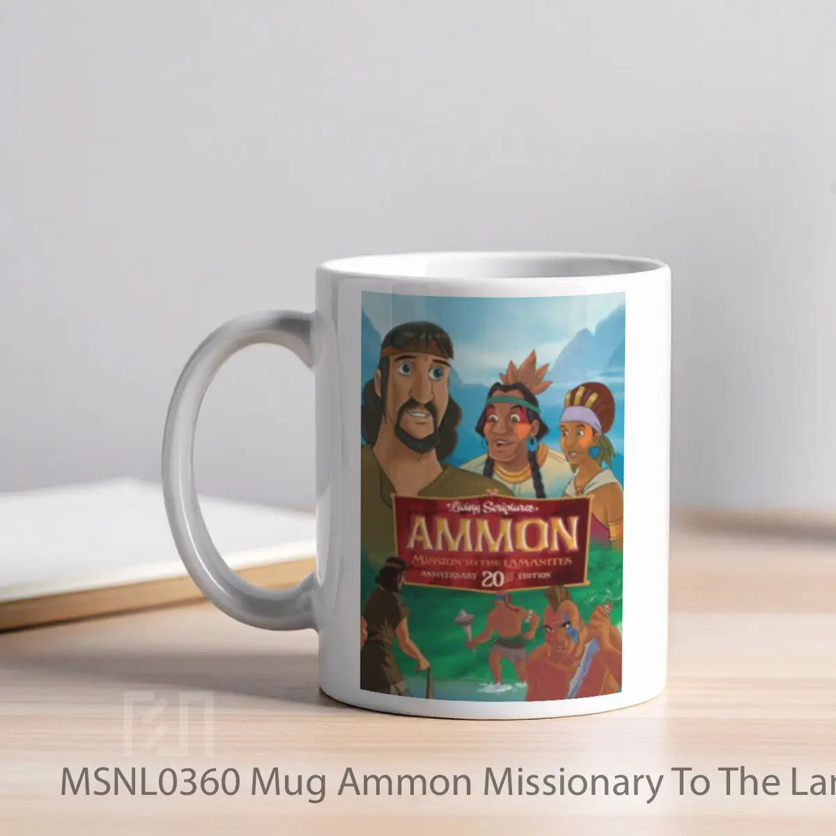 Mug Ammon Missionary To The Lamanites Gelas Keramik Tema Film MSNL0360 - Tampak Kiri
