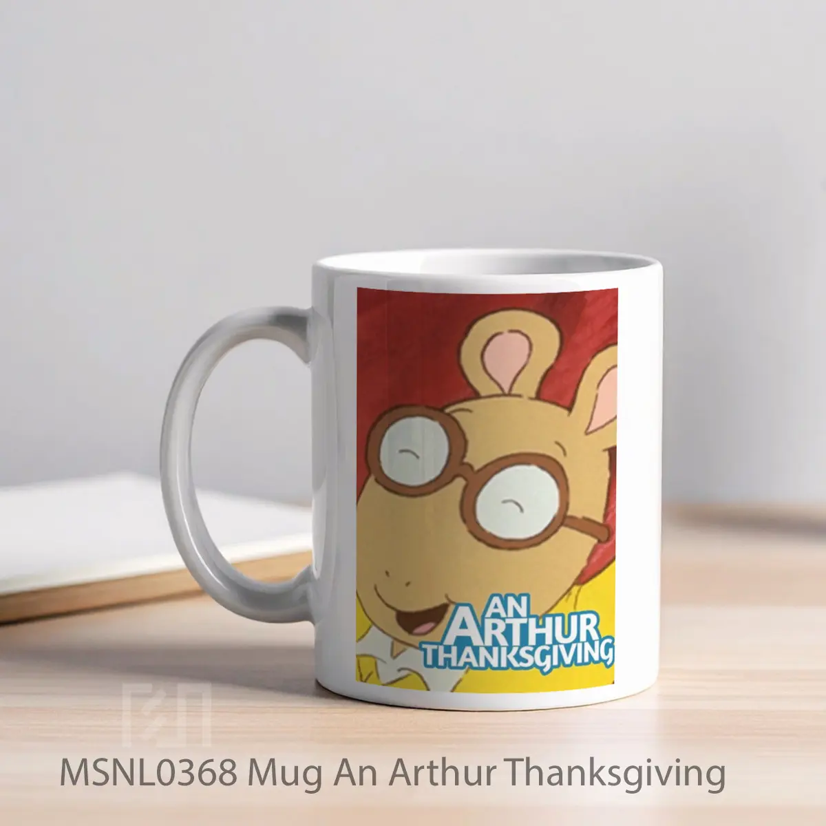Mug An Arthur Thanksgiving Gelas Keramik Tema Film MSNL0368 - Tampak Kiri