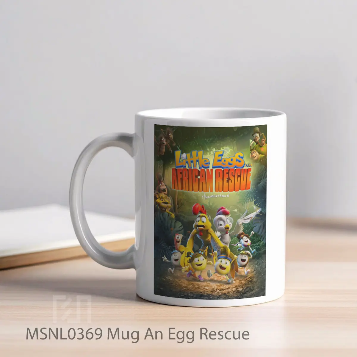 Mug An Egg Rescue Gelas Keramik Tema Film MSNL0369 - Tampak Kiri