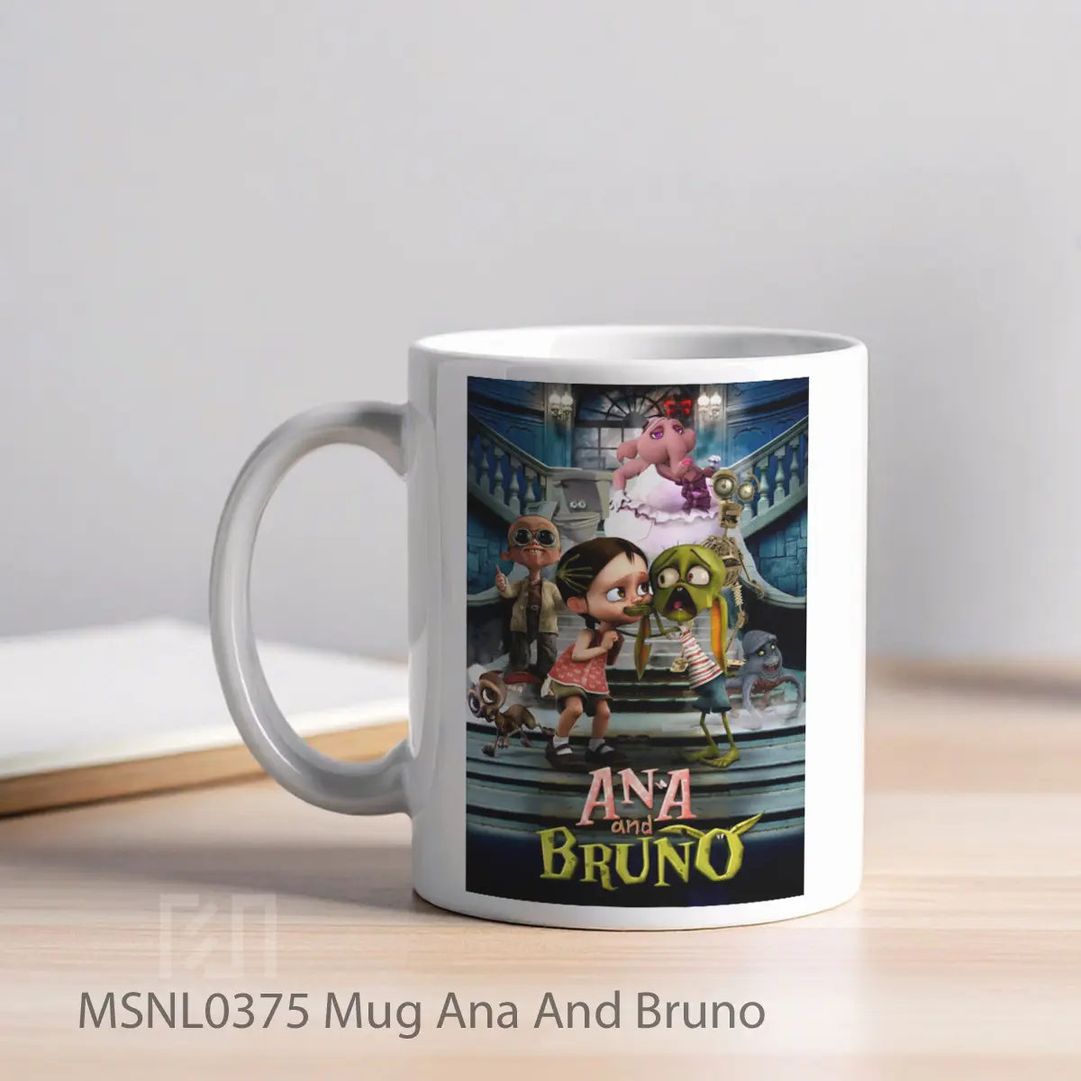 Mug Ana And Bruno Gelas Keramik Tema Film MSNL0375 - Tampak Kiri