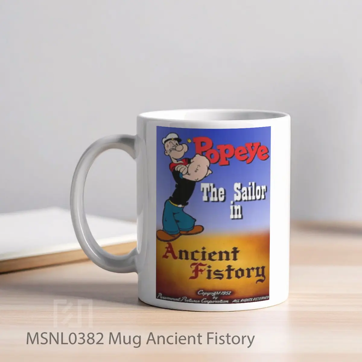 Mug Ancient Fistory Gelas Keramik Tema Film MSNL0382 - Tampak Kiri