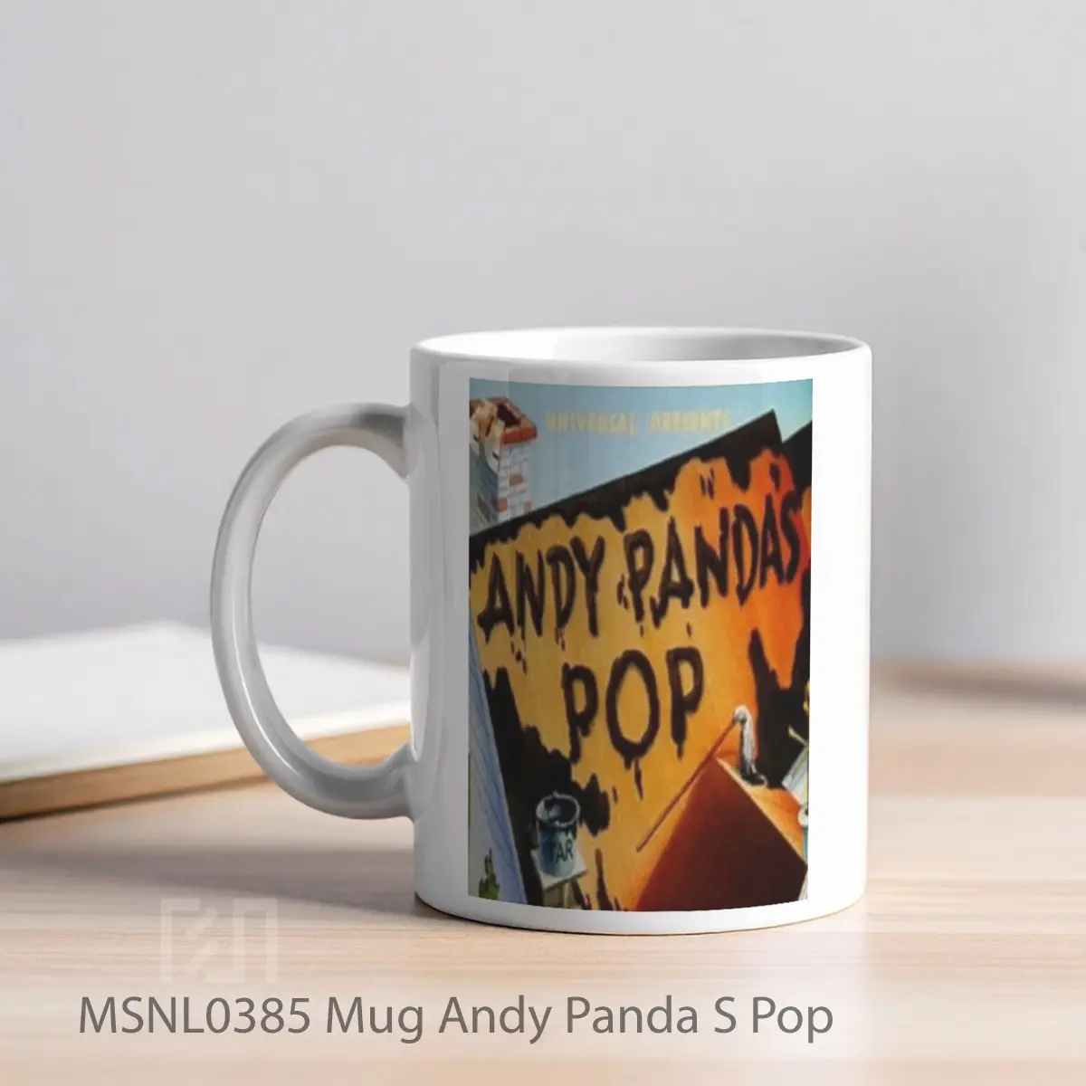 Mug Andy Panda S Pop Gelas Keramik Tema Film MSNL0385 - Tampak Kiri