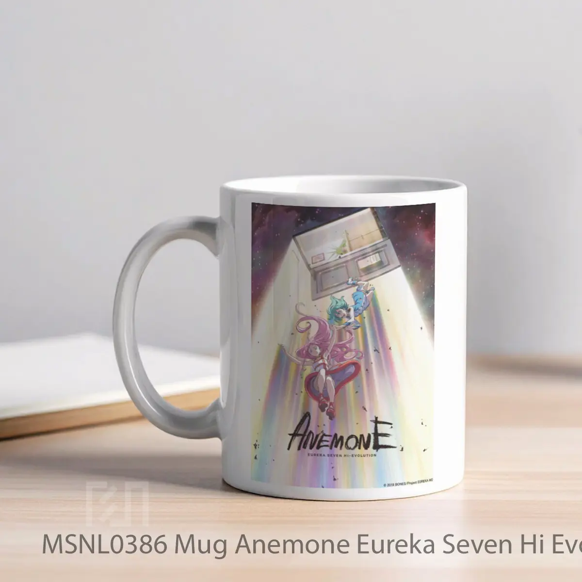 Mug Anemone Eureka Seven Hi Evolution Gelas Keramik Tema Film MSNL0386 - Tampak Kiri