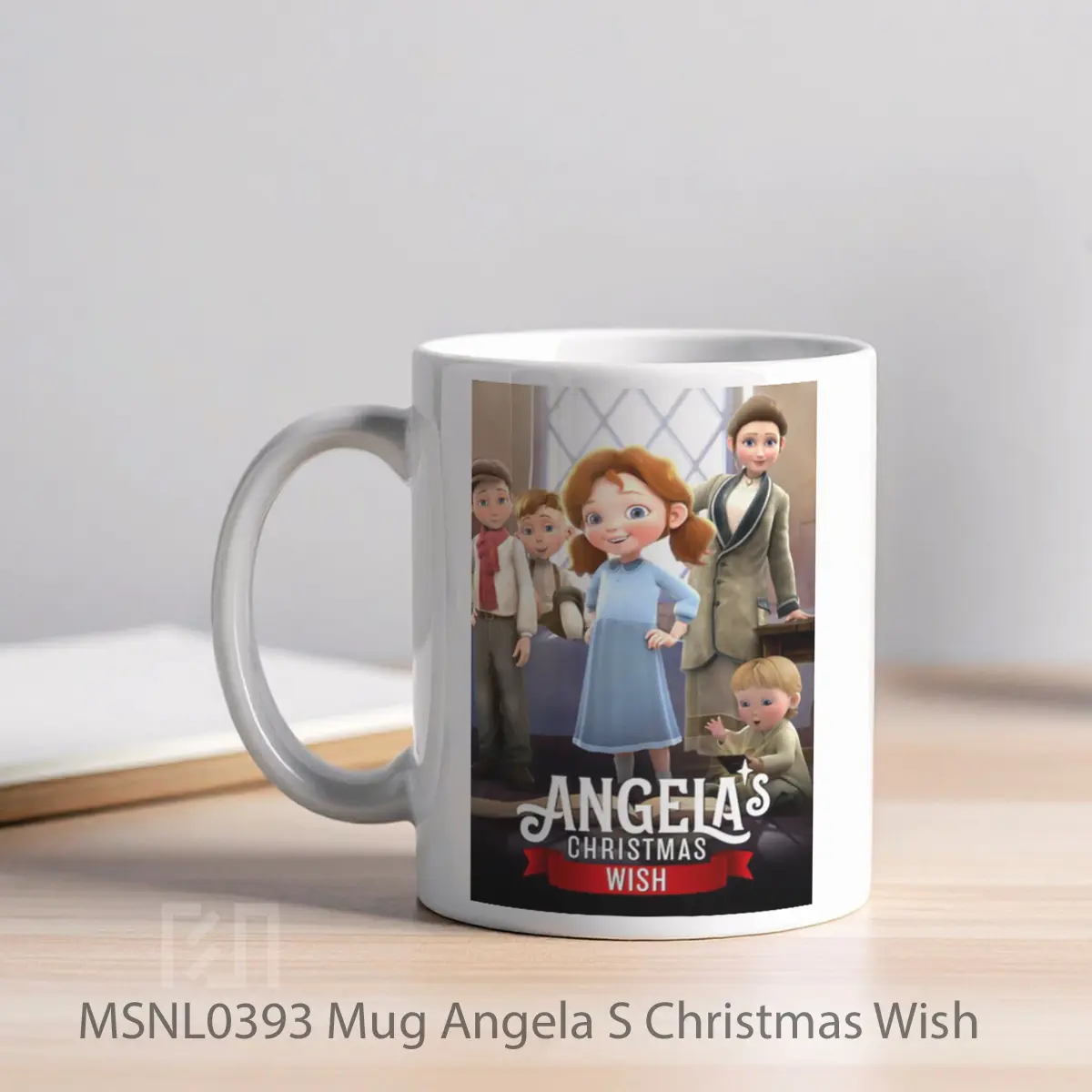 Mug Angela S Christmas Wish Gelas Keramik Tema Film MSNL0393 - Tampak Kiri