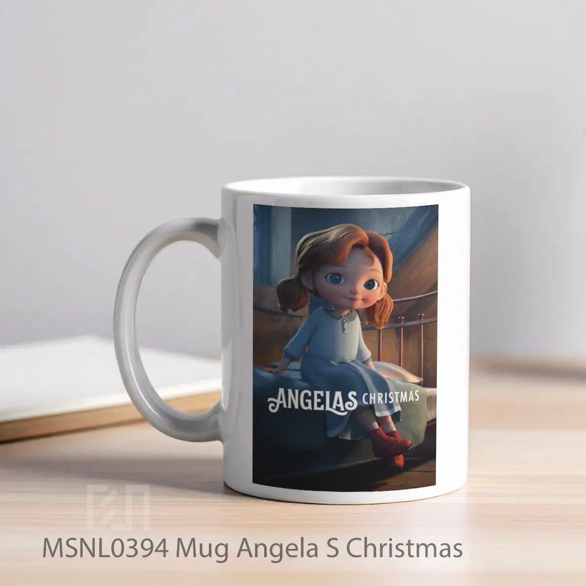 Mug Angela S Christmas Gelas Keramik Tema Film MSNL0394 - Tampak Kiri