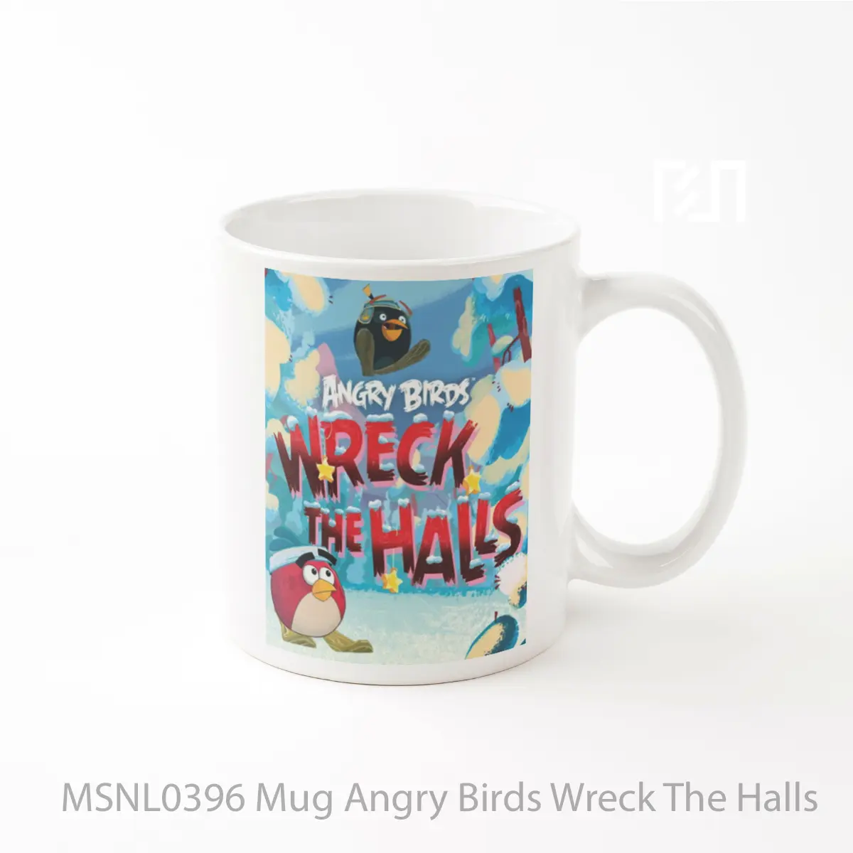 Mug Angry Birds Wreck The Halls Gelas Keramik Tema Film MSNL0396
