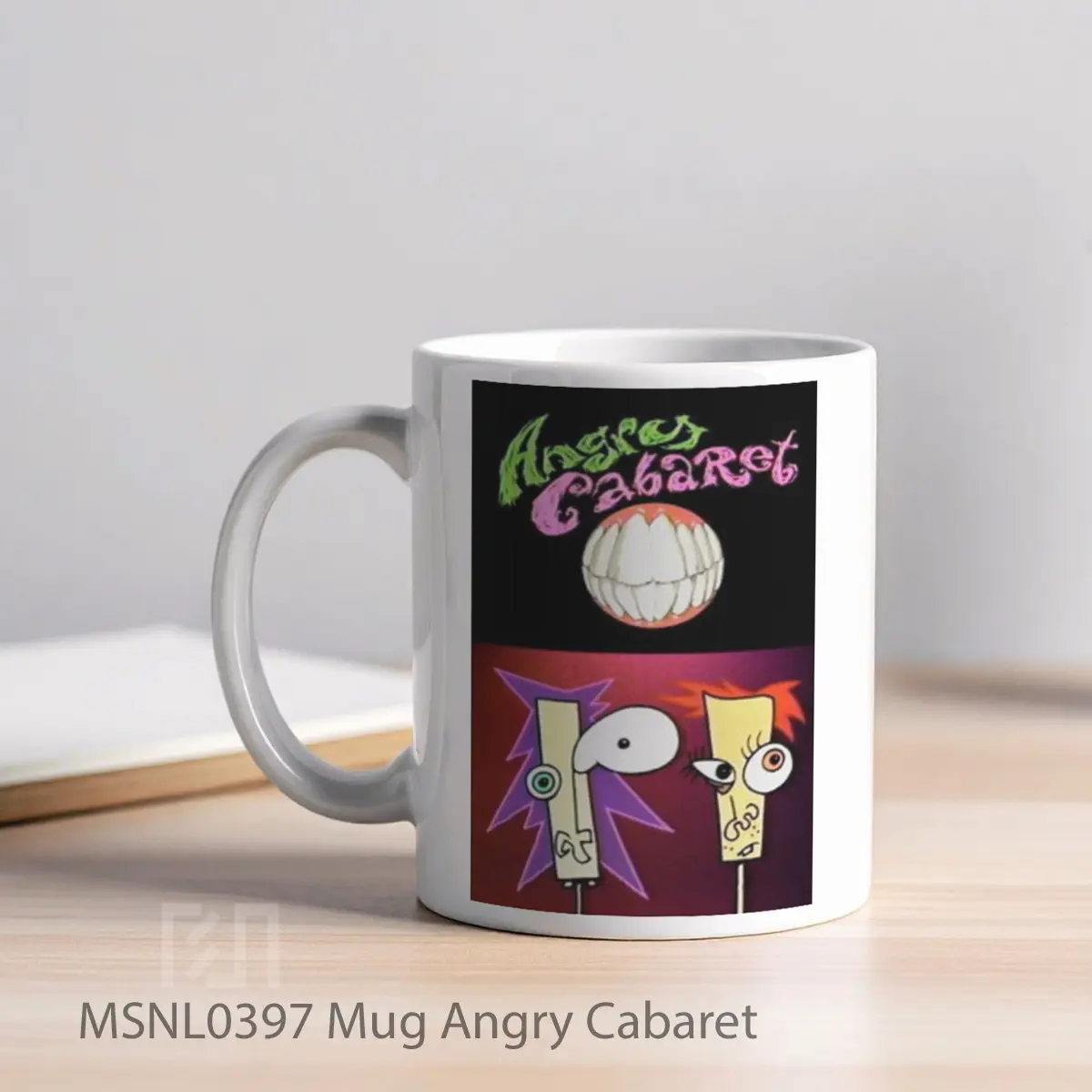Mug Angry Cabaret Gelas Keramik Tema Film MSNL0397 - Tampak Kiri