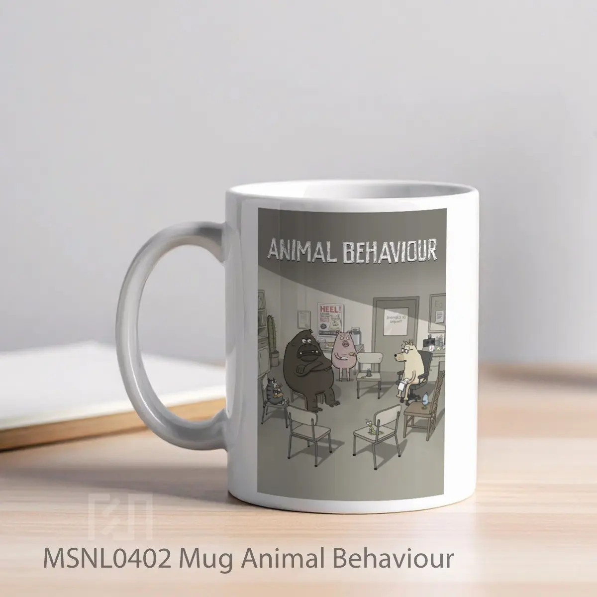 Mug Animal Behaviour Gelas Keramik Tema Film MSNL0402 - Tampak Kiri