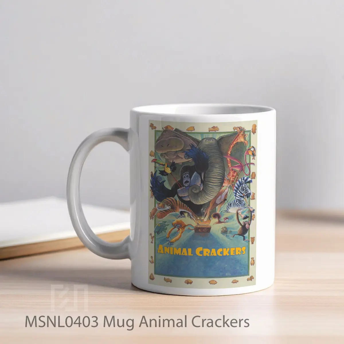 Mug Animal Crackers Gelas Keramik Tema Film MSNL0403 - Tampak Kiri