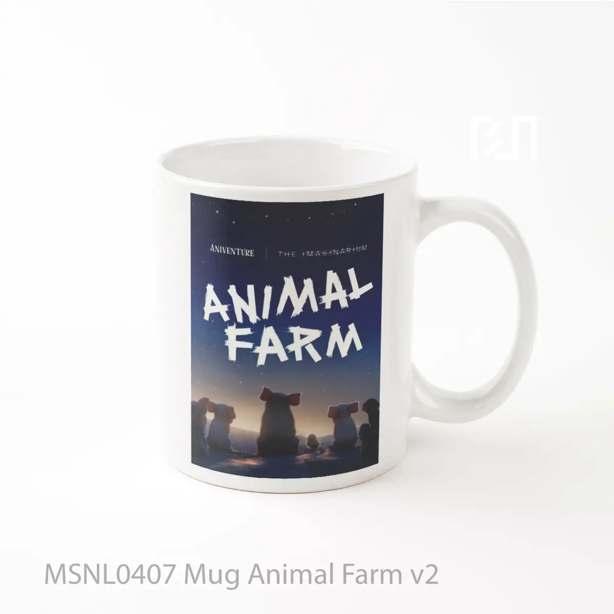 Mug Animal Farm V2 Gelas Keramik Tema Film MSNL0407