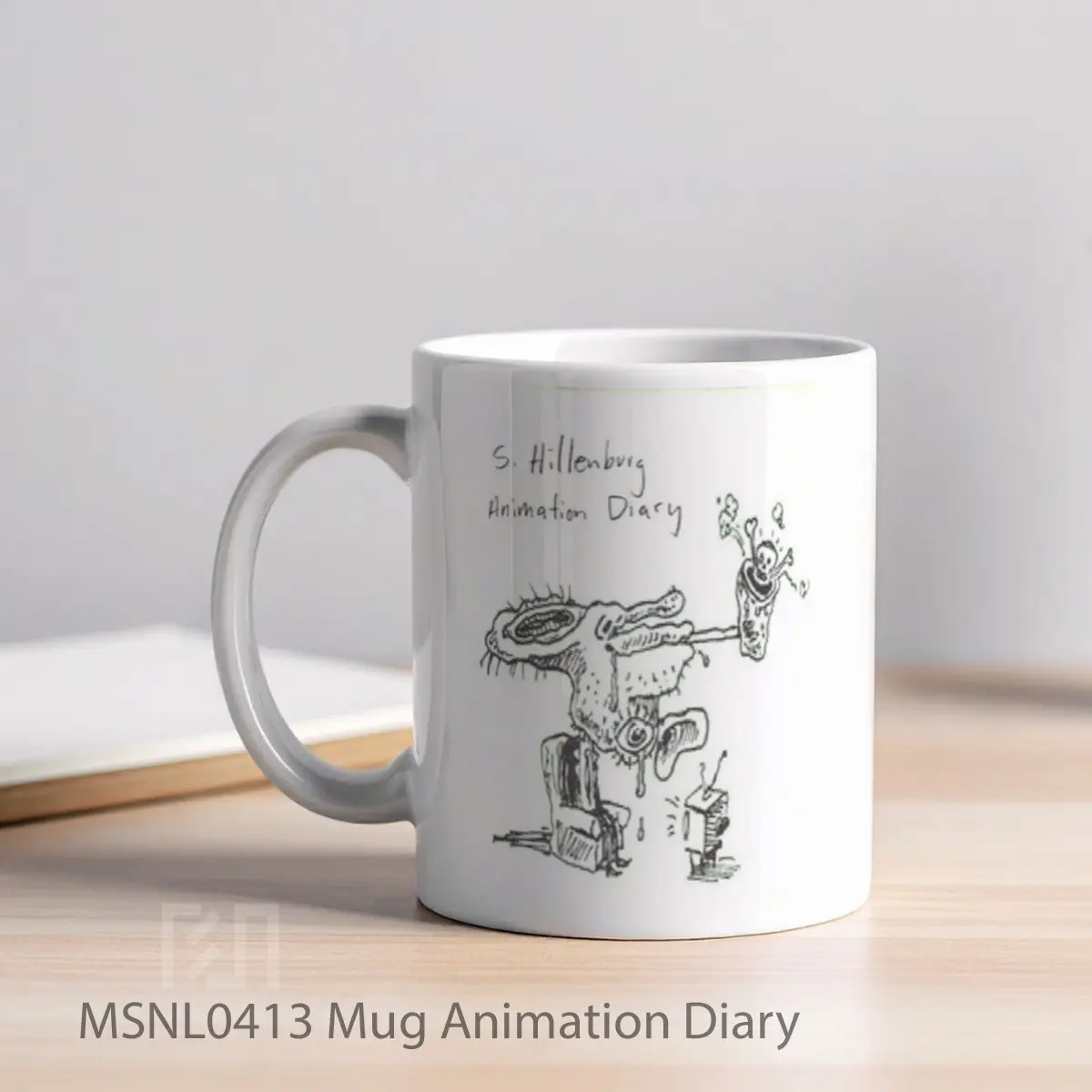 Mug Animation Diary Gelas Keramik Tema Film MSNL0413 - Tampak Kiri