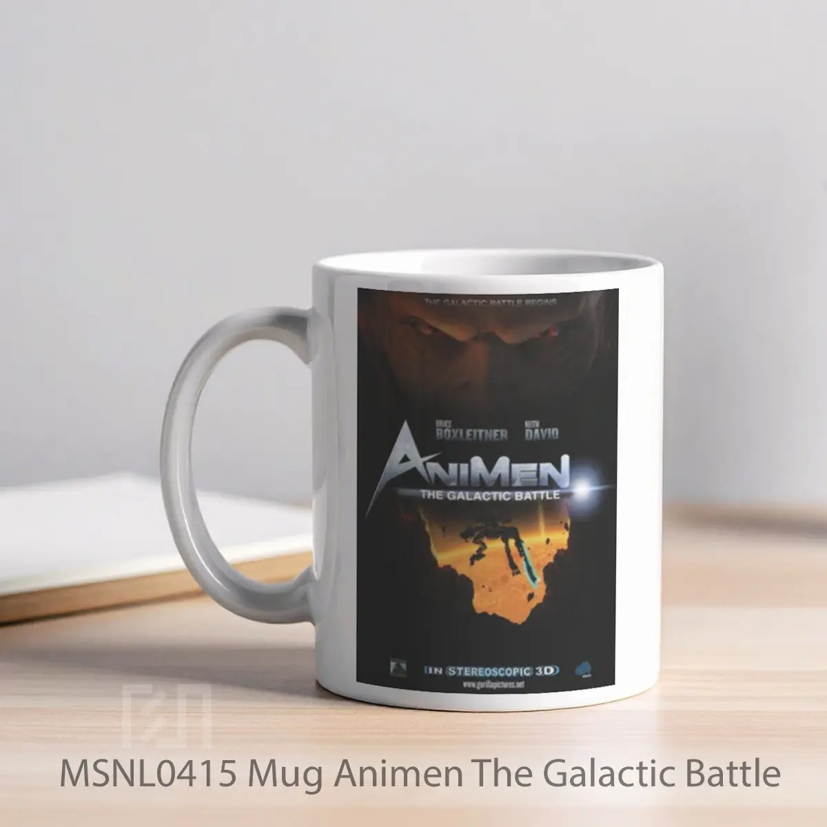 Mug Animen The Galactic Battle Gelas Keramik Tema Film MSNL0415 - Tampak Kiri