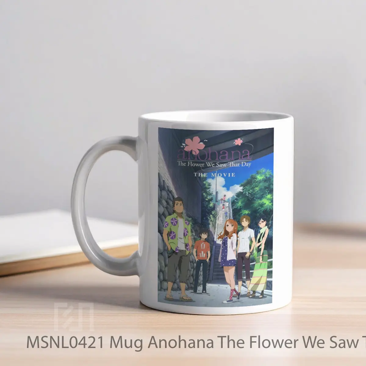 Mug Anohana The Flower We Saw That Day The Movie Gelas Keramik Tema Film MSNL0421 - Tampak Kiri